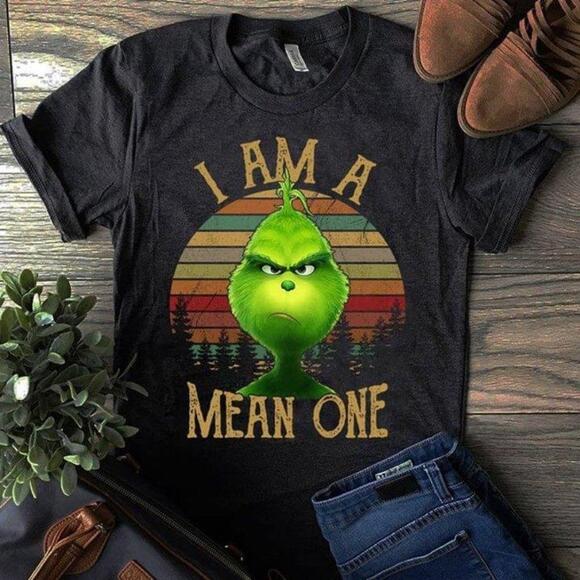 Grinch I Am A Mean One Christmas Attitude T-Shirt - Picture 1 of 4
